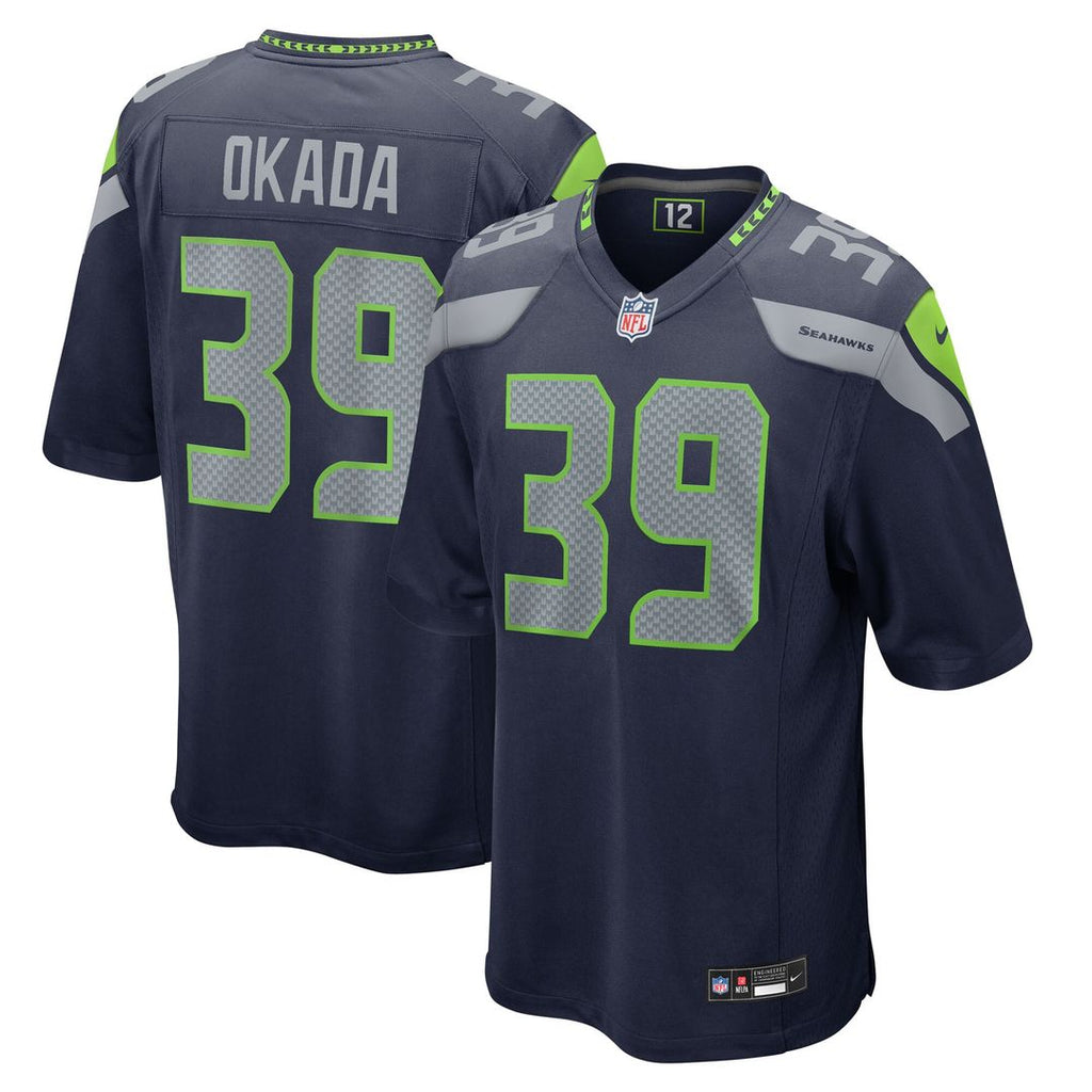 Ty Okada Seattle Seahawks Nike Team Game Jersey -  College Navy